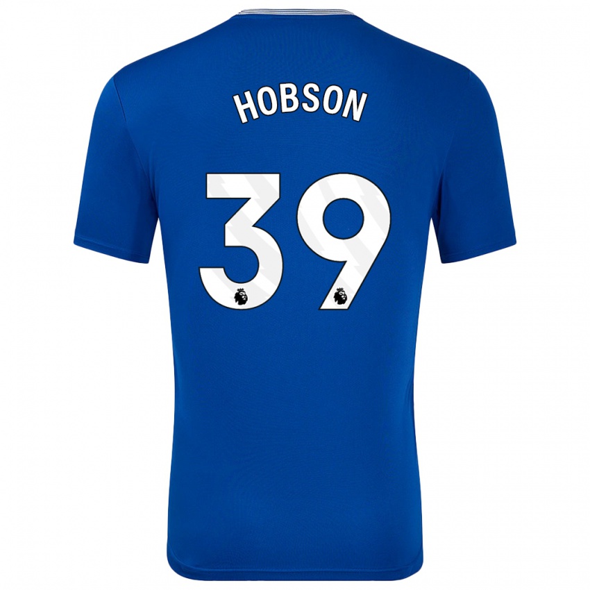 Herren Issy Hobson #39 Blau Mit Heimtrikot Trikot 2024/25 T-Shirt