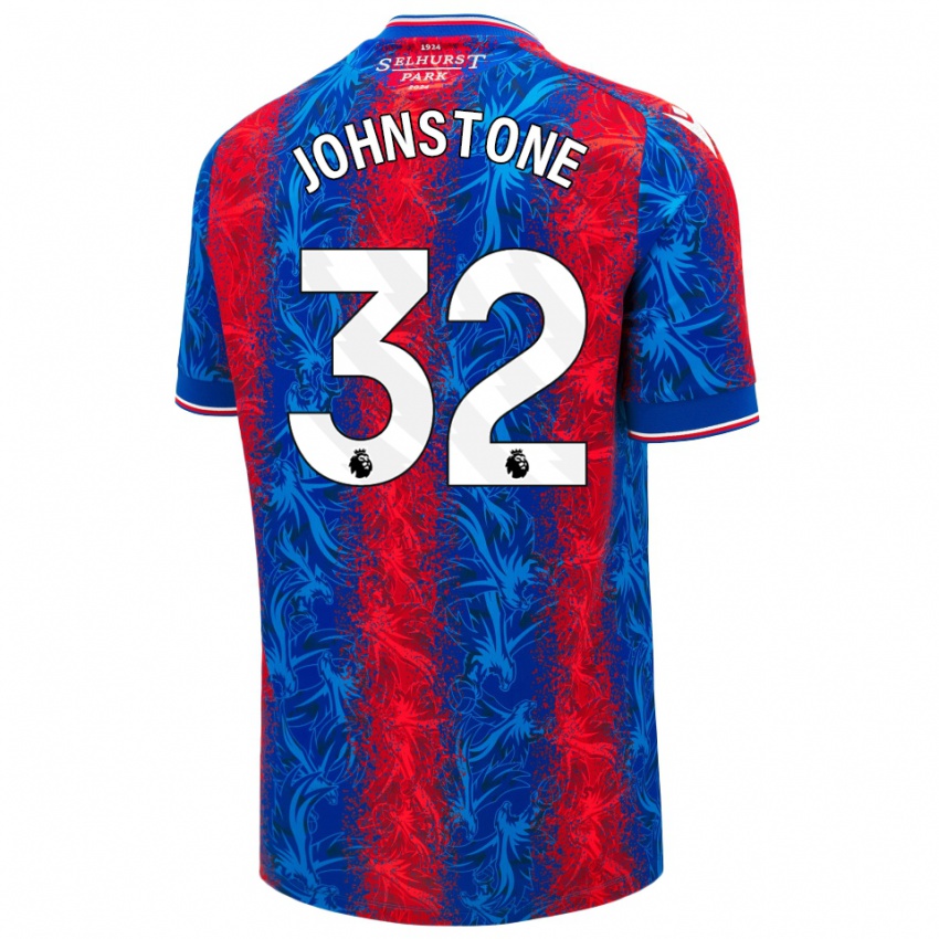 Herren Sam Johnstone #32 Rot Blauen Streifen Heimtrikot Trikot 2024/25 T-Shirt