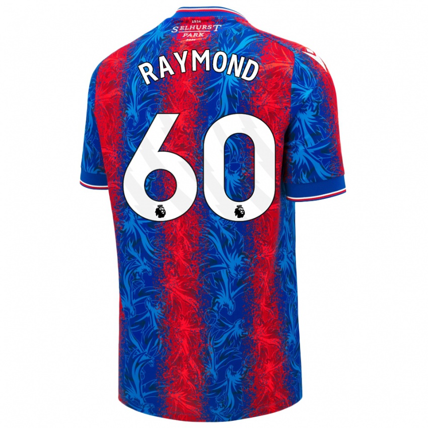 Herren Jadan Raymond #60 Rot Blauen Streifen Heimtrikot Trikot 2024/25 T-Shirt