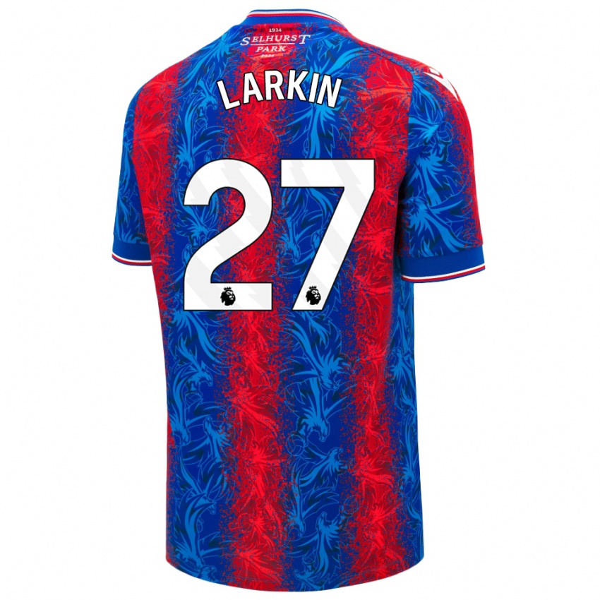 Herren Abbie Larkin #27 Rot Blauen Streifen Heimtrikot Trikot 2024/25 T-Shirt