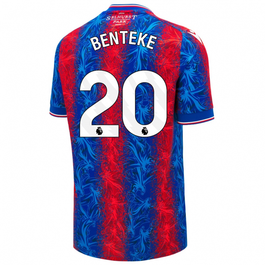 Herren Christian Benteke #20 Rot Blauen Streifen Heimtrikot Trikot 2024/25 T-Shirt