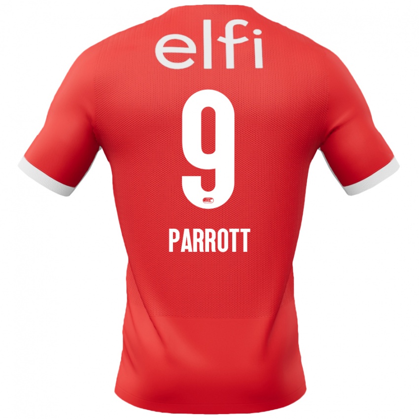 Herren Troy Parrott #9 Rot Weiß Heimtrikot Trikot 2024/25 T-Shirt