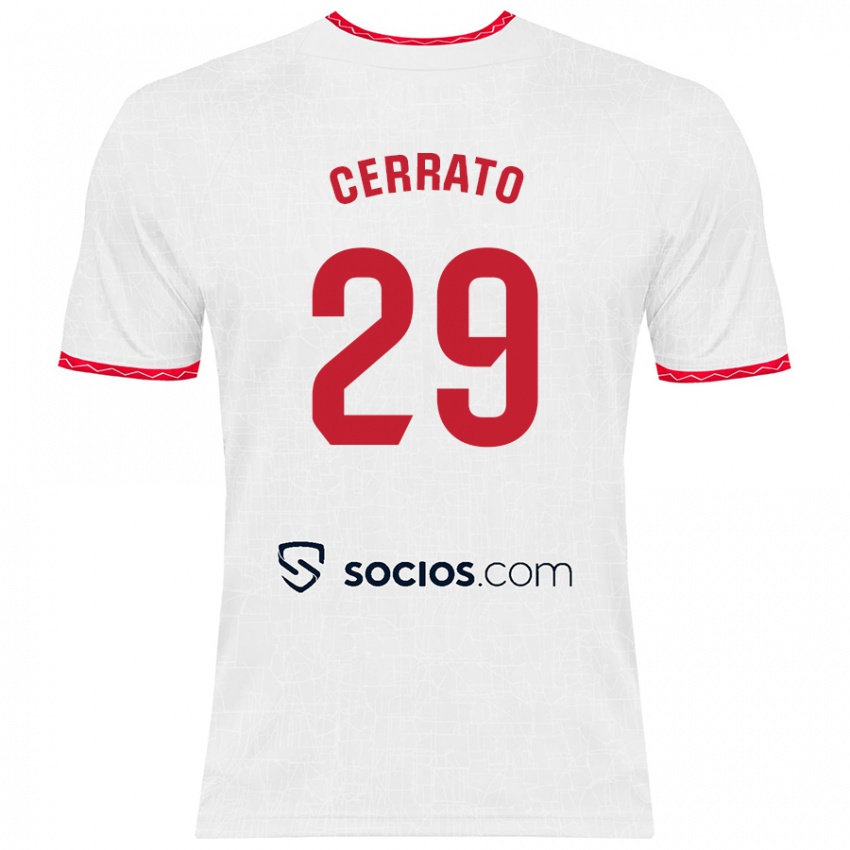 Herren Alba Cerrato Izquierdo #29 Weiß Rot Heimtrikot Trikot 2024/25 T-Shirt