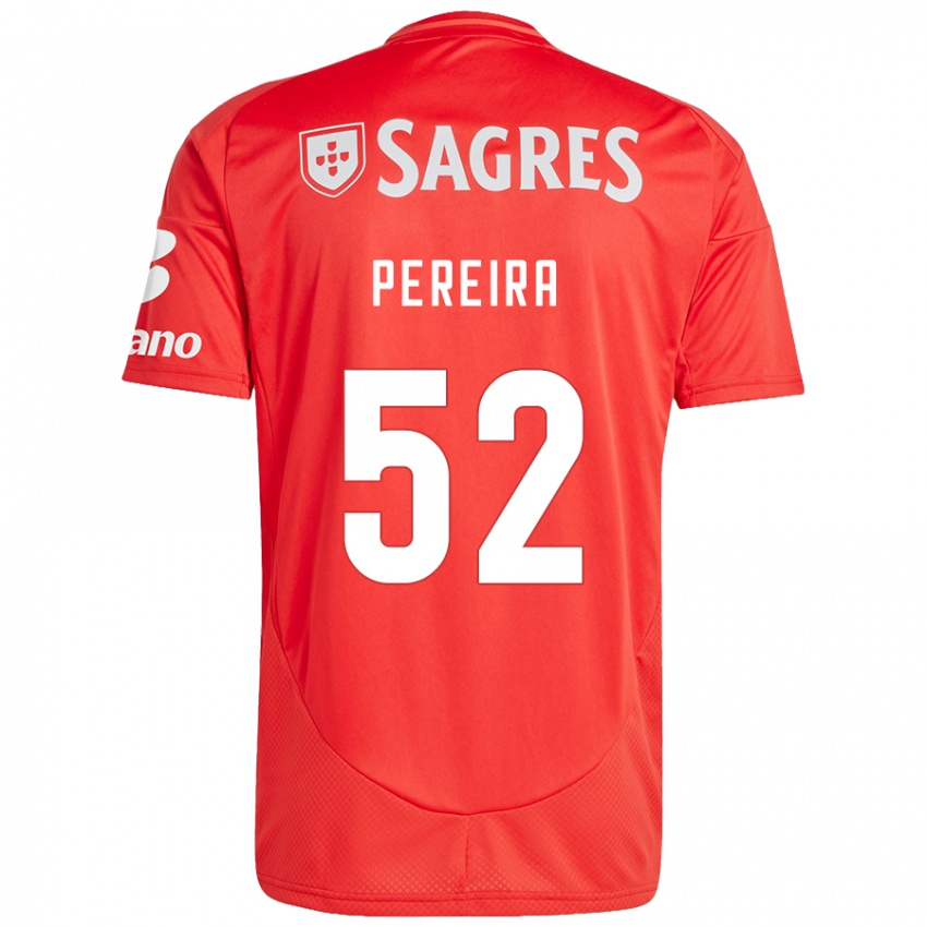 Herren Henrique Pereira #52 Rot Weiß Heimtrikot Trikot 2024/25 T-Shirt