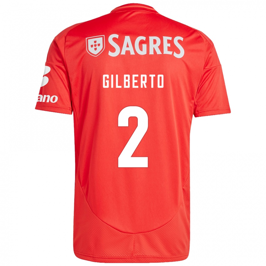 Herren Gilberto #2 Rot Weiß Heimtrikot Trikot 2024/25 T-Shirt