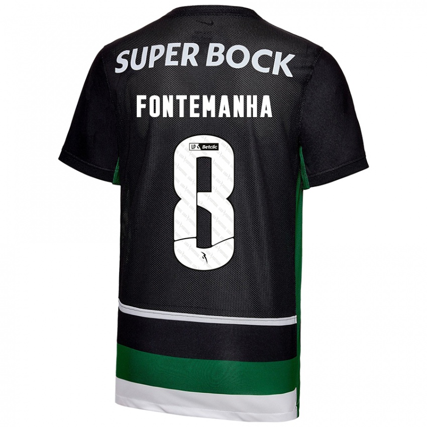 Herren Rita Fontemanha #8 Schwarz Weiß Grün Heimtrikot Trikot 2024/25 T-Shirt