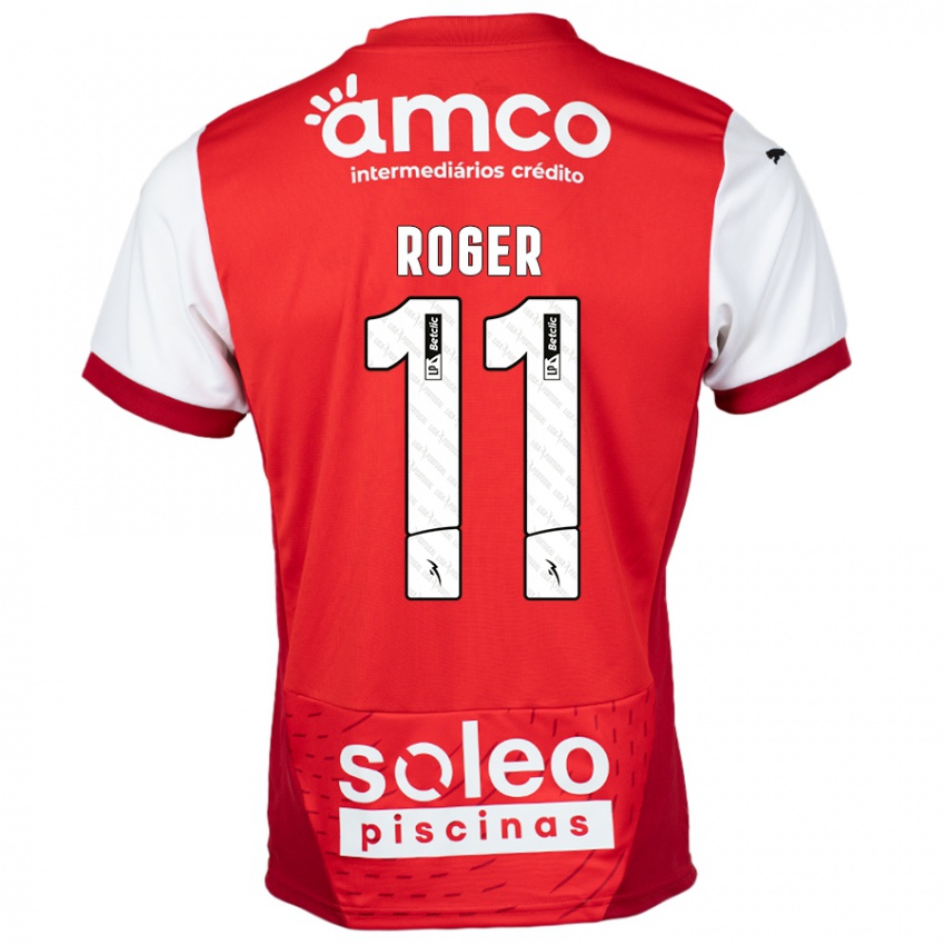 Herren Roger #11 Rot Weiß Heimtrikot Trikot 2024/25 T-Shirt