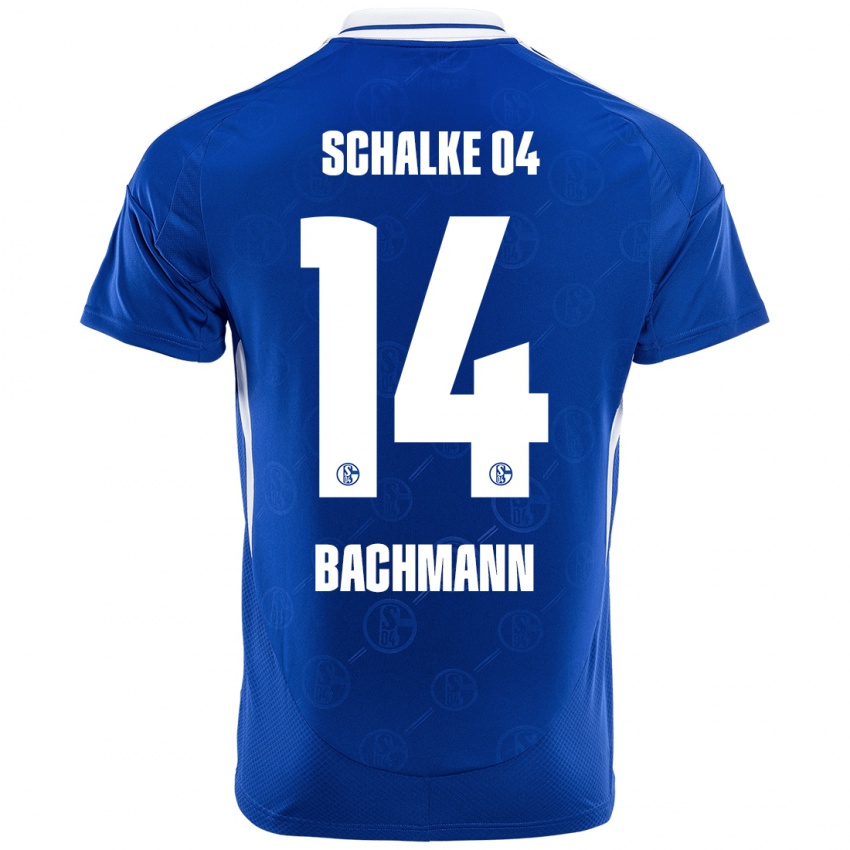 Herren Janik Bachmann #14 Königsblau Heimtrikot Trikot 2024/25 T-Shirt