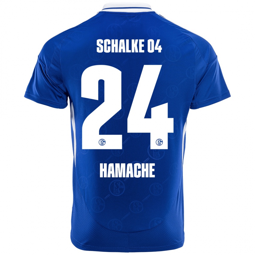 Herren Ilyes Hamache #24 Königsblau Heimtrikot Trikot 2024/25 T-Shirt