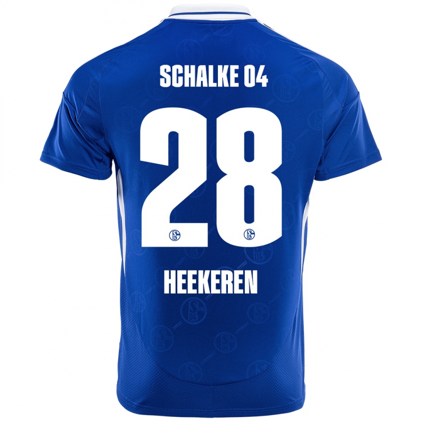 Herren Justin Heekeren #28 Königsblau Heimtrikot Trikot 2024/25 T-Shirt