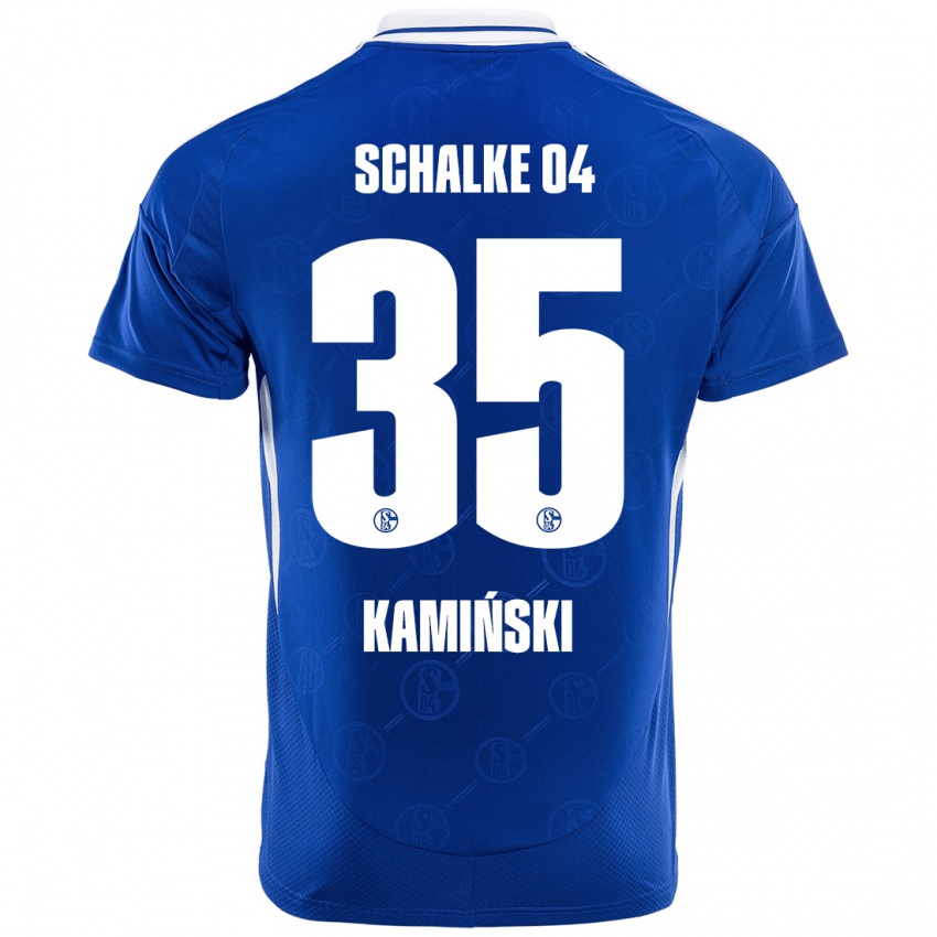 Herren Marcin Kaminski #35 Königsblau Heimtrikot Trikot 2024/25 T-Shirt