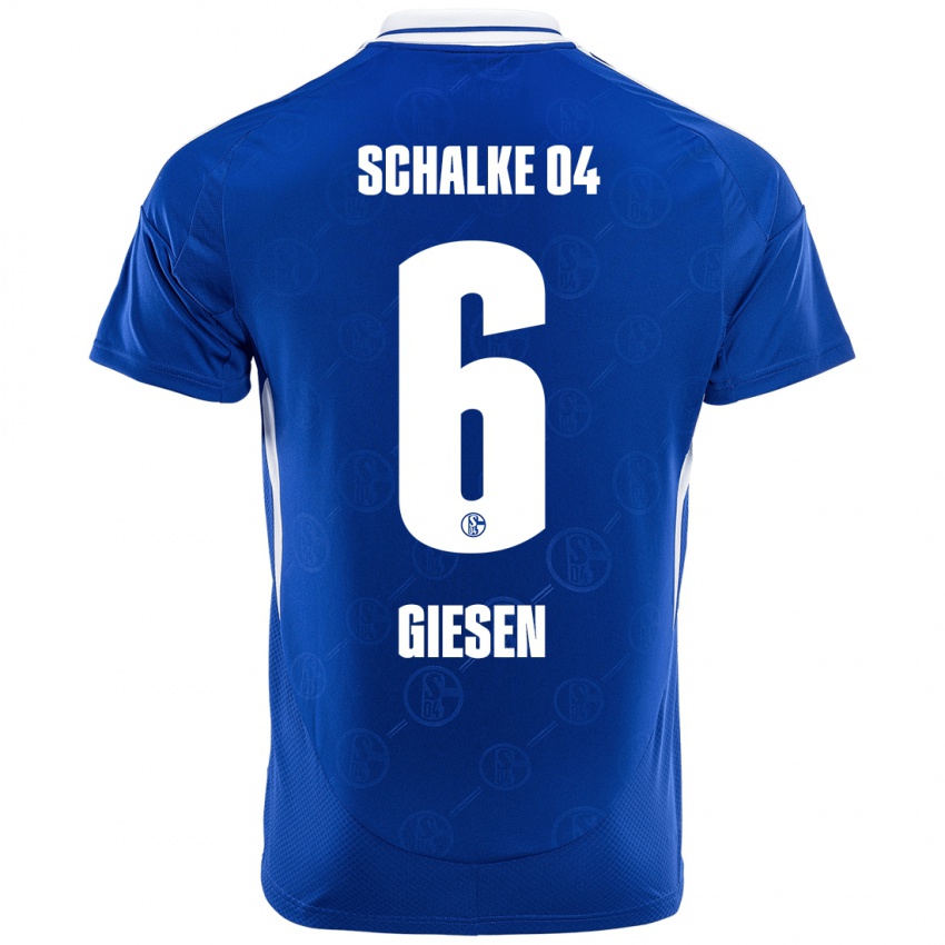 Herren Tim Giesen #6 Königsblau Heimtrikot Trikot 2024/25 T-Shirt