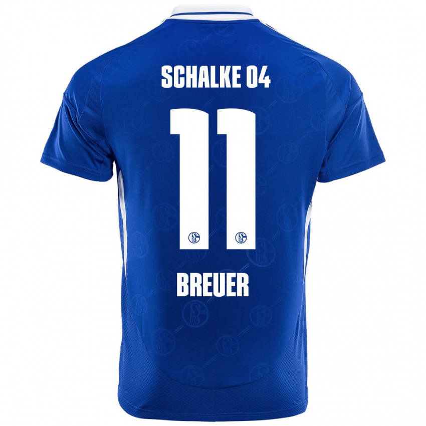 Herren Simon Breuer #11 Königsblau Heimtrikot Trikot 2024/25 T-Shirt