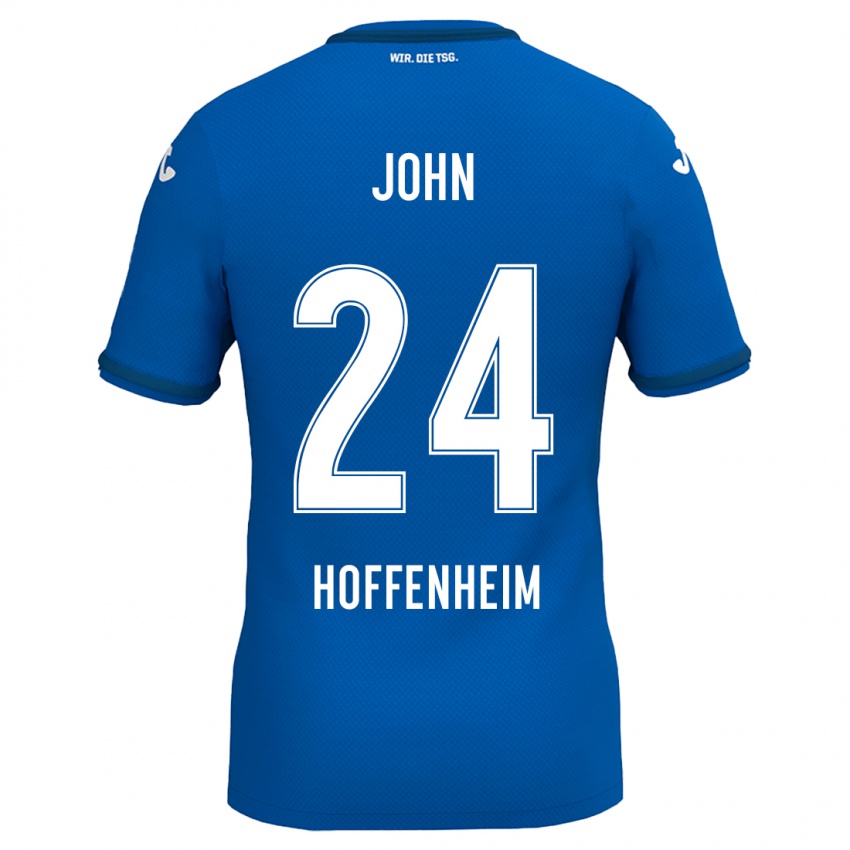 Herren Marco John #24 Königsblau Heimtrikot Trikot 2024/25 T-Shirt