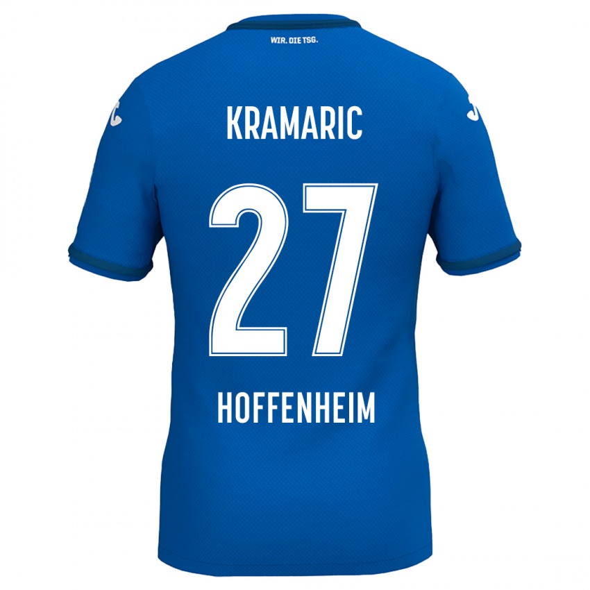 Herren Andrej Kramaric #27 Königsblau Heimtrikot Trikot 2024/25 T-Shirt