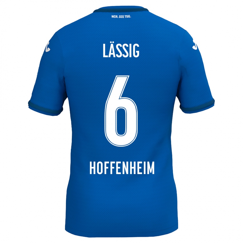 Herren Valentin Lässig #6 Königsblau Heimtrikot Trikot 2024/25 T-Shirt