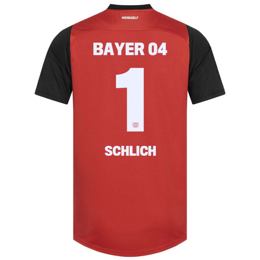 Herren Jesper Schlich #1 Rot Schwarz Heimtrikot Trikot 2024/25 T-Shirt