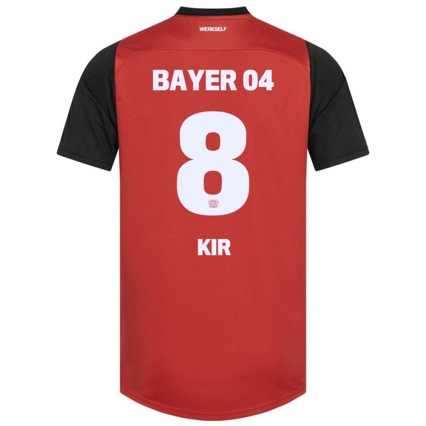 Herren Burak Kir #8 Rot Schwarz Heimtrikot Trikot 2024/25 T-Shirt