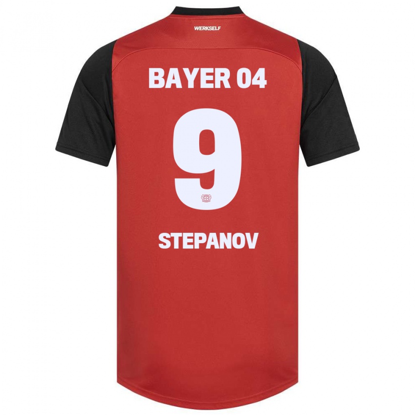 Herren Artem Stepanov #9 Rot Schwarz Heimtrikot Trikot 2024/25 T-Shirt