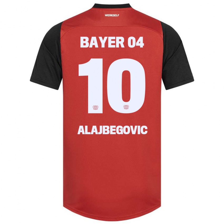 Herren Kerim Alajbegovic #10 Rot Schwarz Heimtrikot Trikot 2024/25 T-Shirt