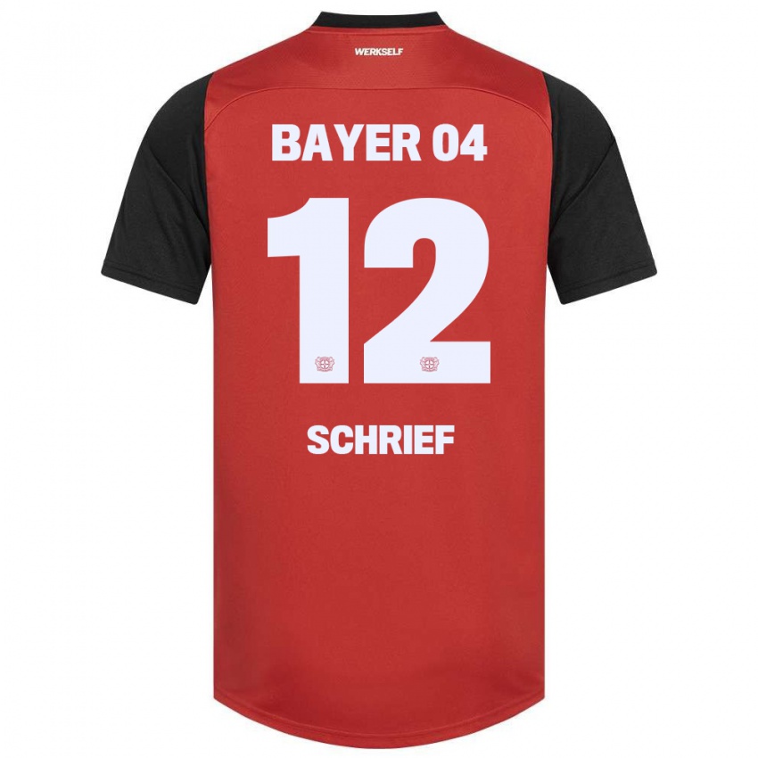 Herren Moritz Schrief #12 Rot Schwarz Heimtrikot Trikot 2024/25 T-Shirt