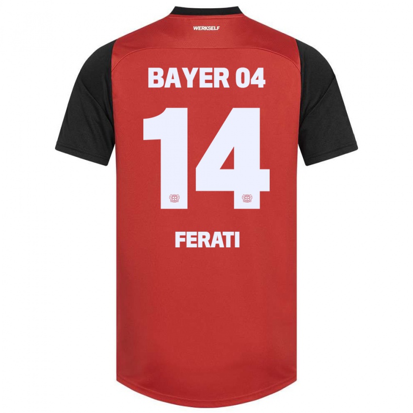 Herren Larson Ferati #14 Rot Schwarz Heimtrikot Trikot 2024/25 T-Shirt