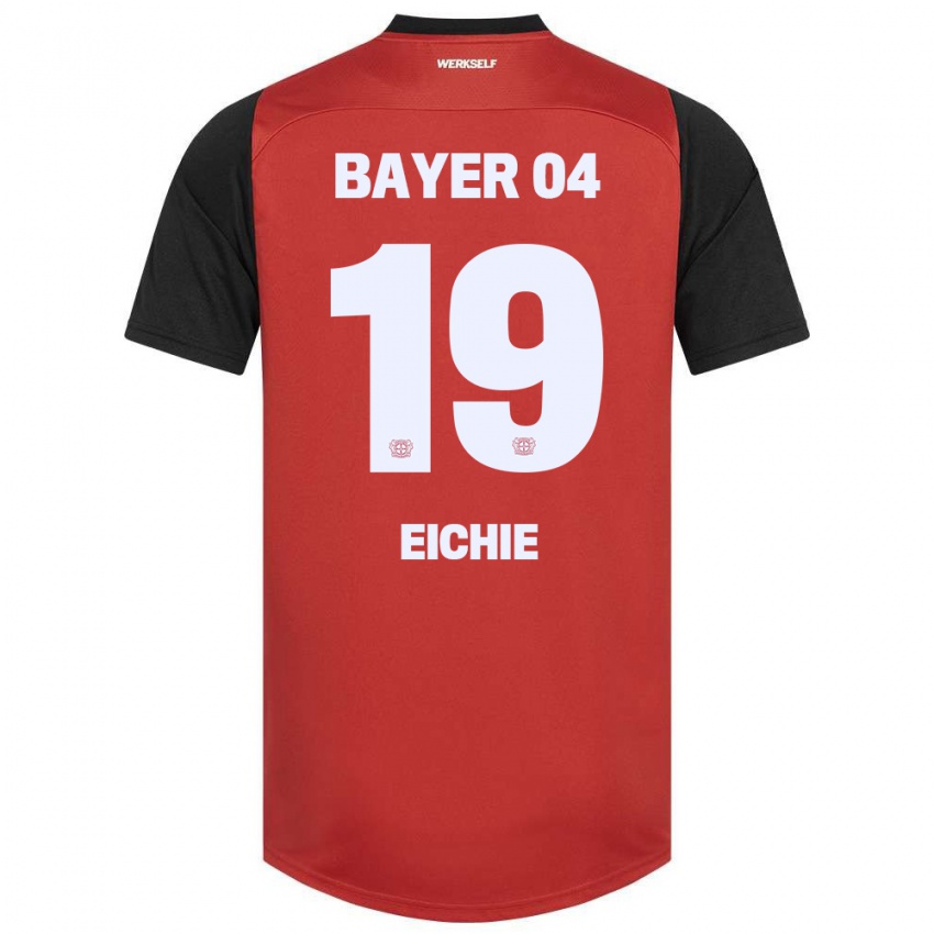 Herren Isaiah Eichie #19 Rot Schwarz Heimtrikot Trikot 2024/25 T-Shirt