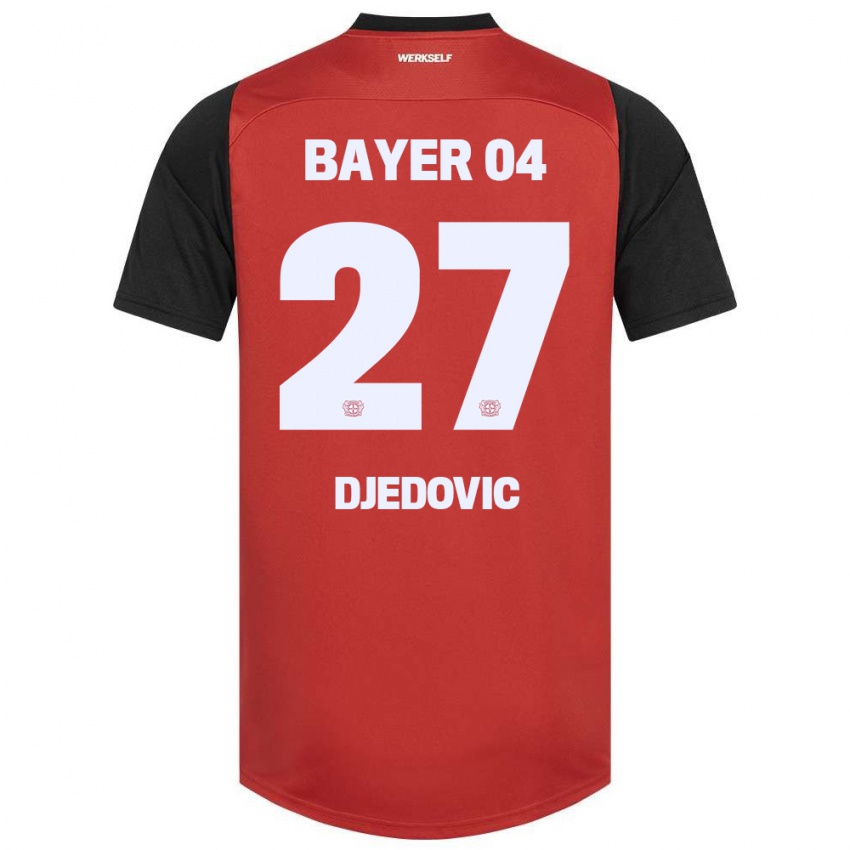 Herren Seldin Djedovic #27 Rot Schwarz Heimtrikot Trikot 2024/25 T-Shirt