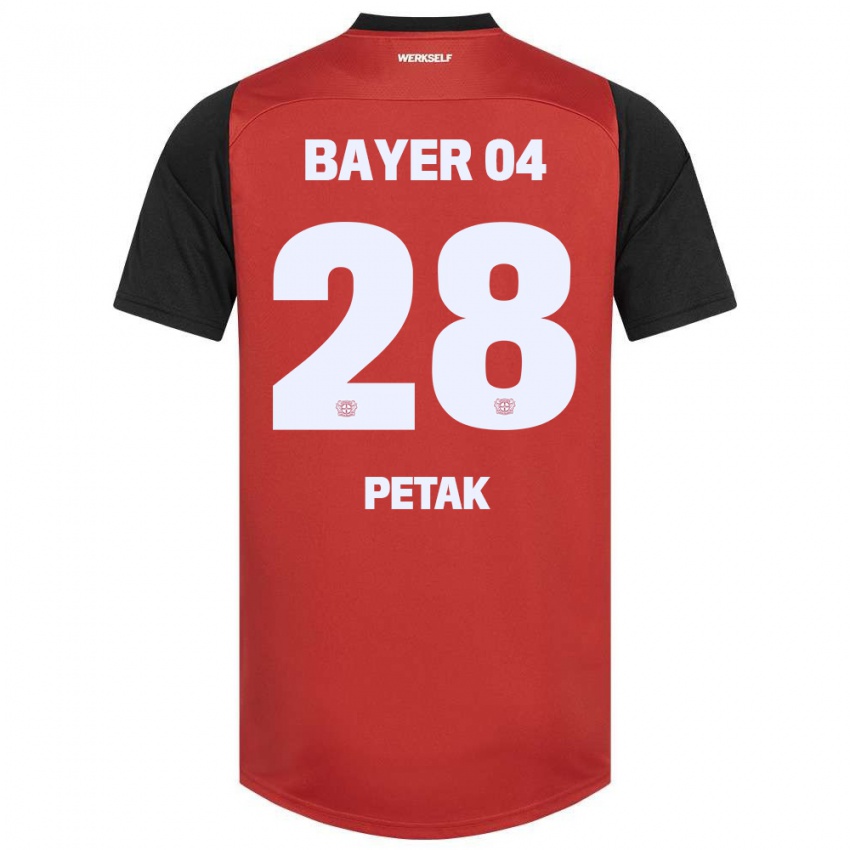 Herren Raoul Petak #28 Rot Schwarz Heimtrikot Trikot 2024/25 T-Shirt