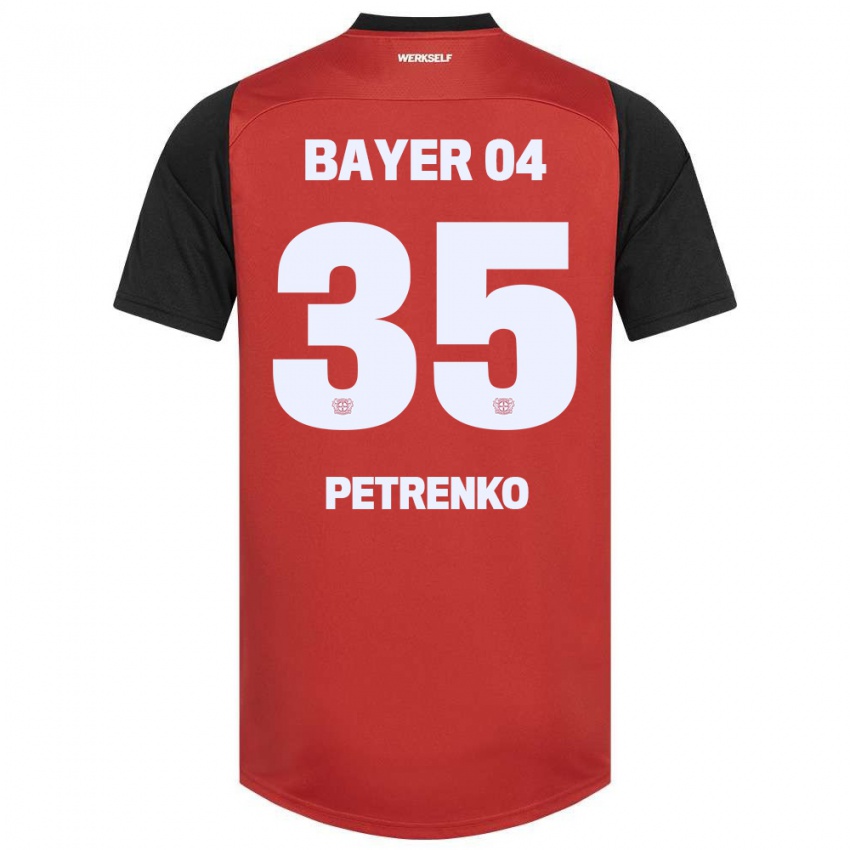 Herren Oleksandr Petrenko #35 Rot Schwarz Heimtrikot Trikot 2024/25 T-Shirt