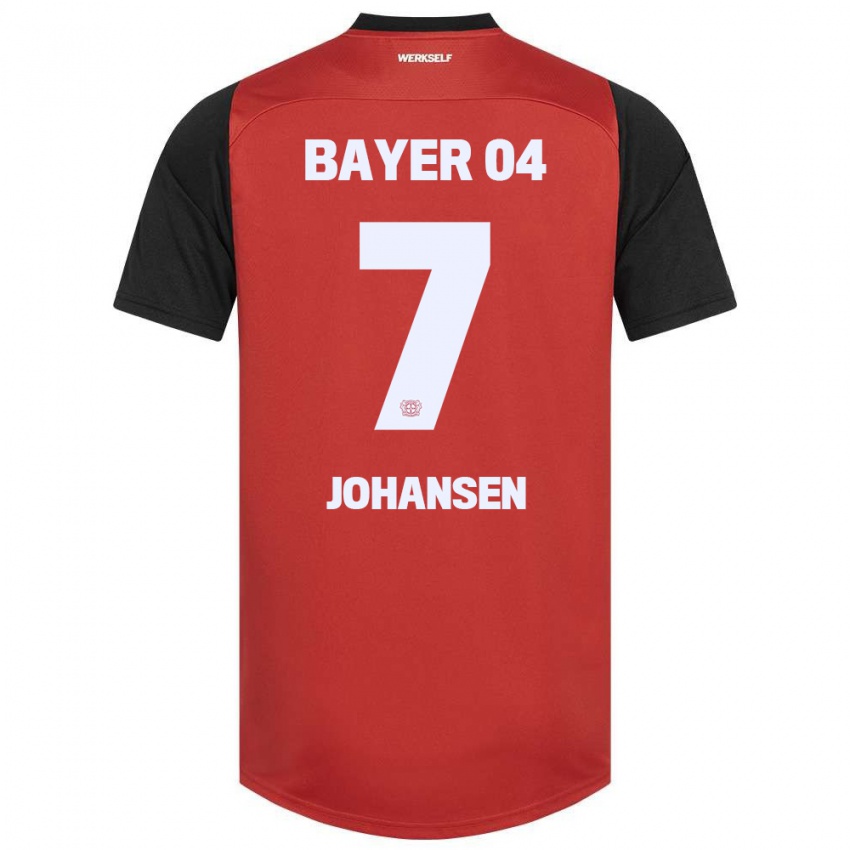 Herren Cecilie Johansen #7 Rot Schwarz Heimtrikot Trikot 2024/25 T-Shirt