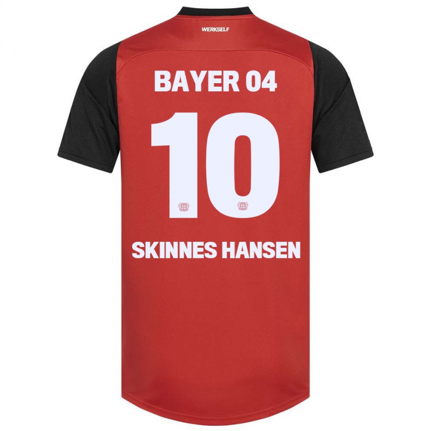 Herren Synne Skinnes Hansen #10 Rot Schwarz Heimtrikot Trikot 2024/25 T-Shirt