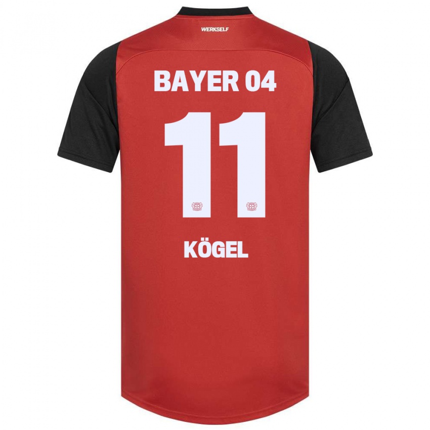 Herren Kristin Kögel #11 Rot Schwarz Heimtrikot Trikot 2024/25 T-Shirt