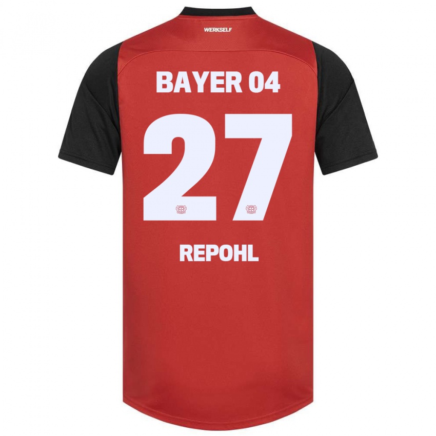 Herren Friederike Repohl #27 Rot Schwarz Heimtrikot Trikot 2024/25 T-Shirt