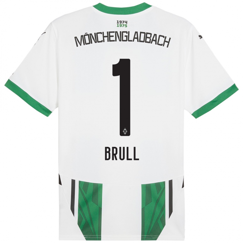 Herren Maximilian Brüll #1 Weiß Grün Heimtrikot Trikot 2024/25 T-Shirt