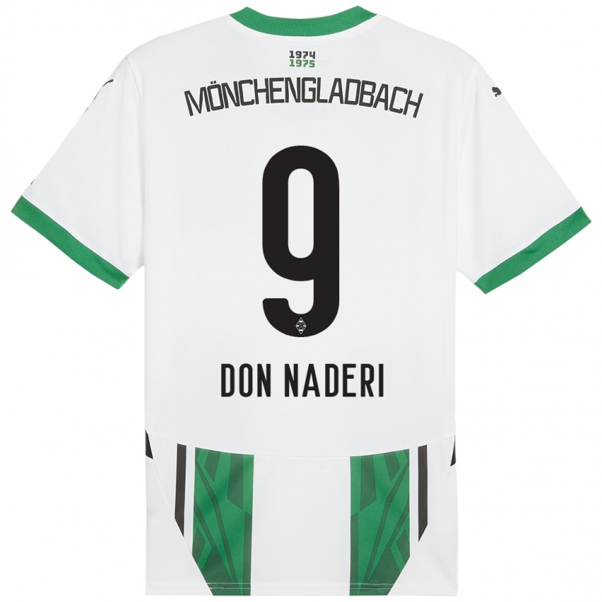 Herren Ryan Don Naderi #9 Weiß Grün Heimtrikot Trikot 2024/25 T-Shirt