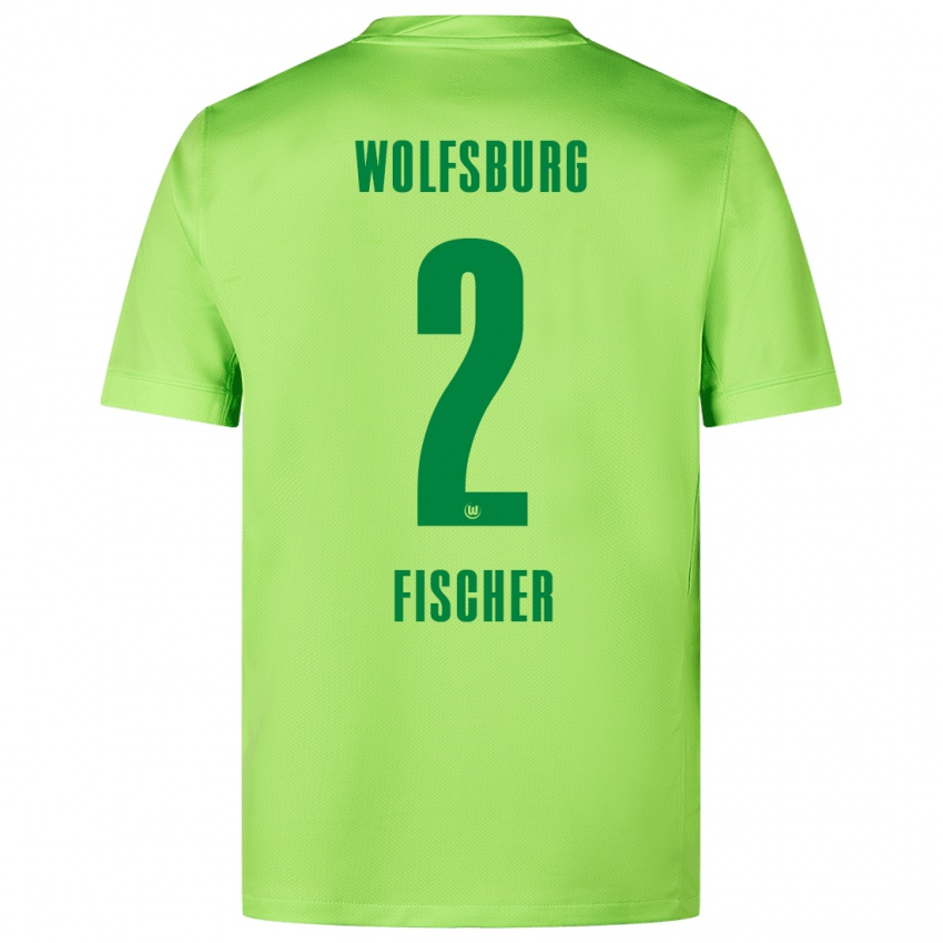 Herren Kilian Fischer #2 Fluoreszierendes Grün Heimtrikot Trikot 2024/25 T-Shirt