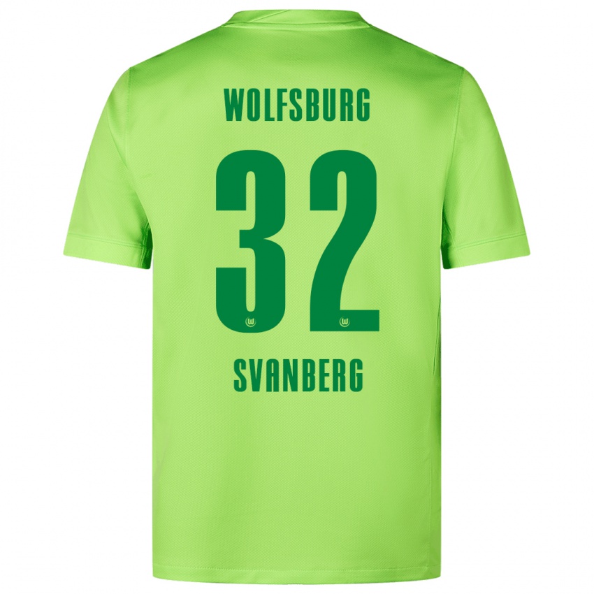 Herren Mattias Svanberg #32 Fluoreszierendes Grün Heimtrikot Trikot 2024/25 T-Shirt