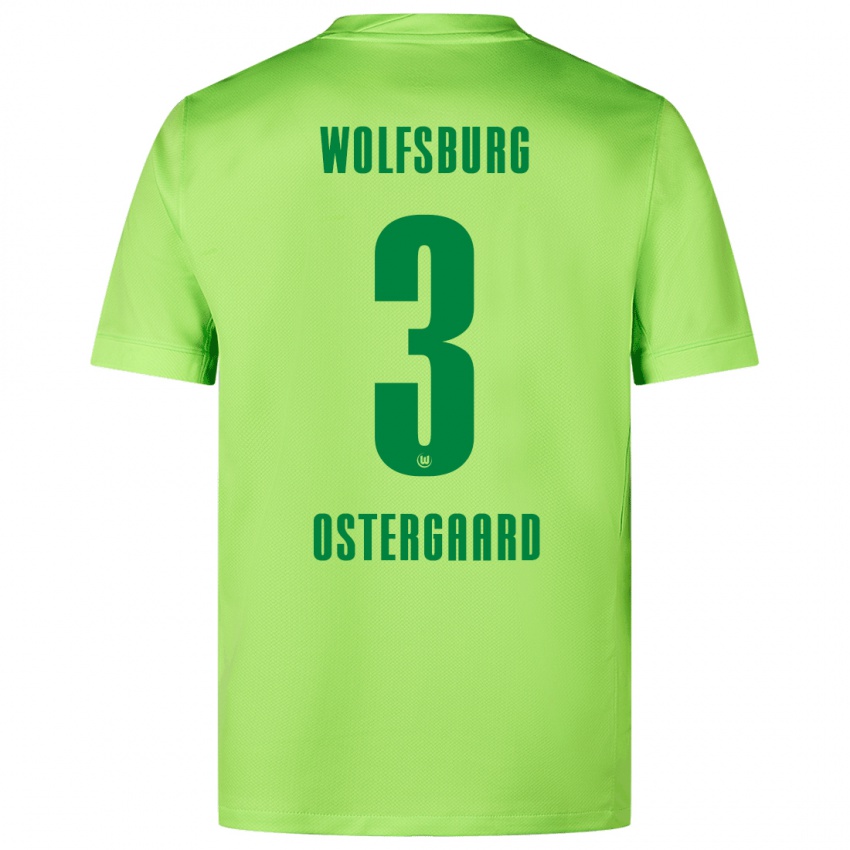 Herren Christian Östergaard #3 Fluoreszierendes Grün Heimtrikot Trikot 2024/25 T-Shirt