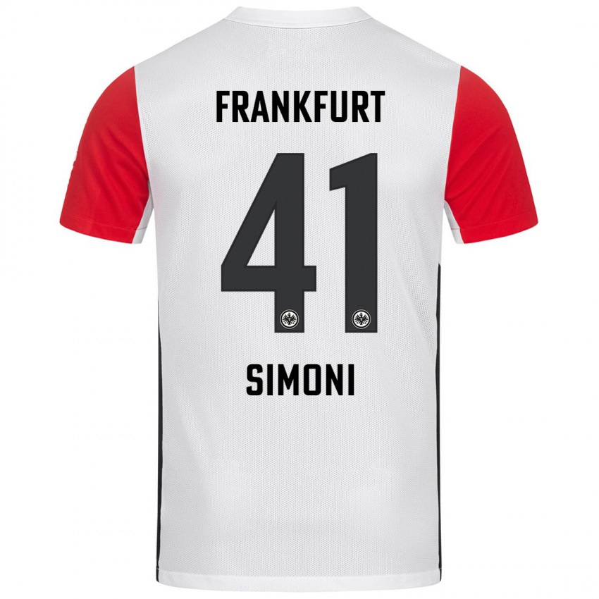 Herren Simon Simoni #41 Weiß Rot Heimtrikot Trikot 2024/25 T-Shirt