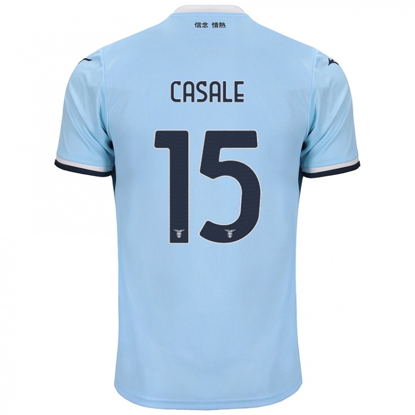 Herren Nicolò Casale #15 Blau Heimtrikot Trikot 2024/25 T-Shirt