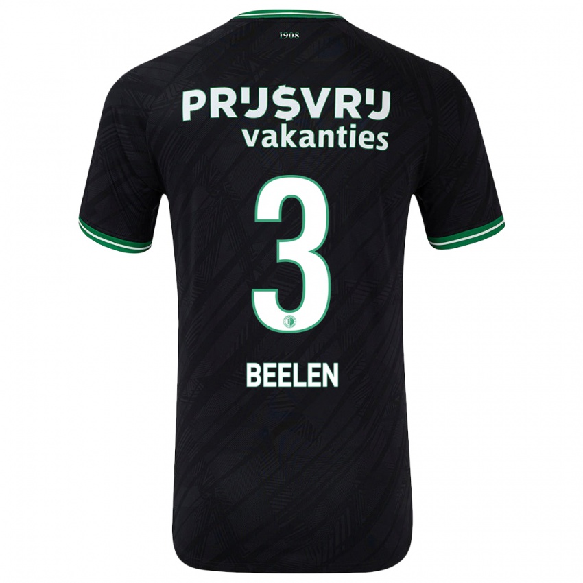 Herren Thomas Beelen #3 Schwarz Grün Auswärtstrikot Trikot 2024/25 T-Shirt