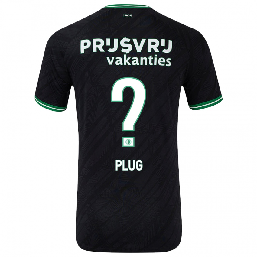 Herren Jan Plug #0 Schwarz Grün Auswärtstrikot Trikot 2024/25 T-Shirt