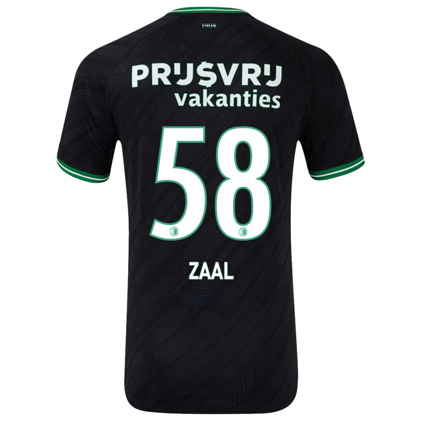 Herren Timo Zaal #58 Schwarz Grün Auswärtstrikot Trikot 2024/25 T-Shirt