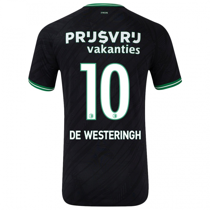 Herren Kirsten Van De Westeringh #10 Schwarz Grün Auswärtstrikot Trikot 2024/25 T-Shirt