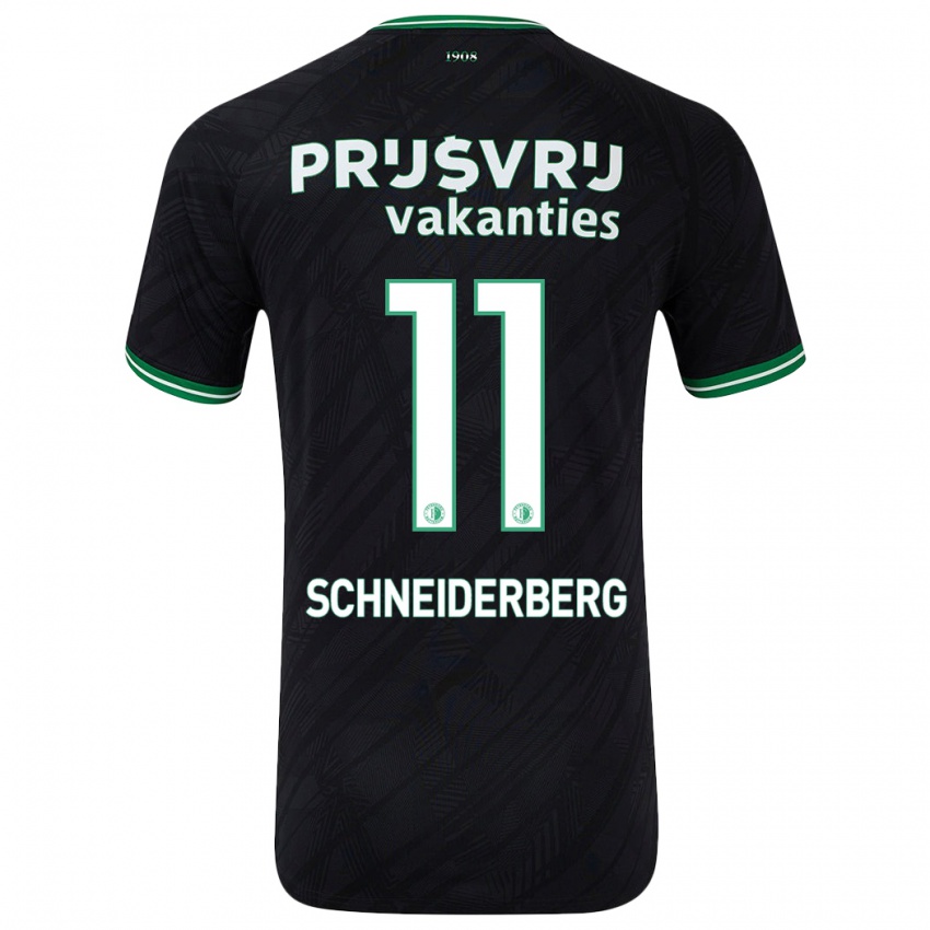 Herren July Schneiderberg #11 Schwarz Grün Auswärtstrikot Trikot 2024/25 T-Shirt