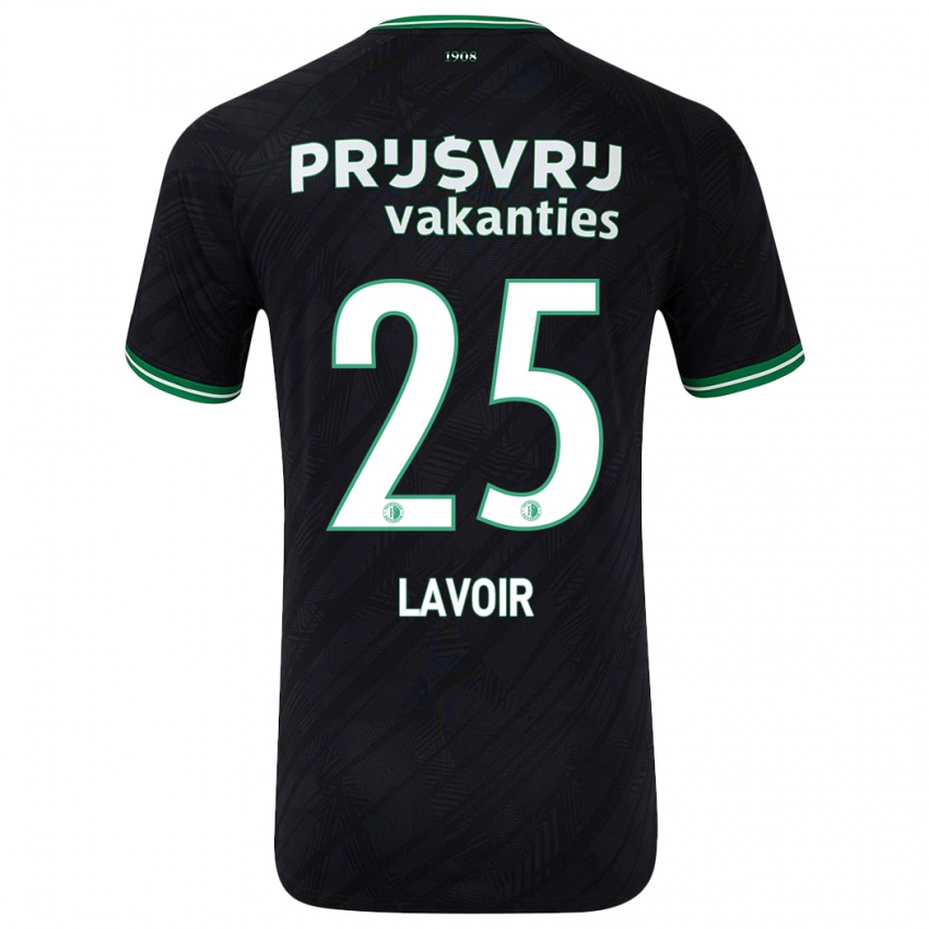 Herren Romee Van De Lavoir #25 Schwarz Grün Auswärtstrikot Trikot 2024/25 T-Shirt