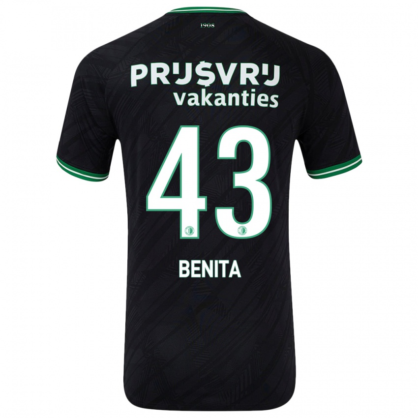 Herren Mimeirhel Benita #43 Schwarz Grün Auswärtstrikot Trikot 2024/25 T-Shirt