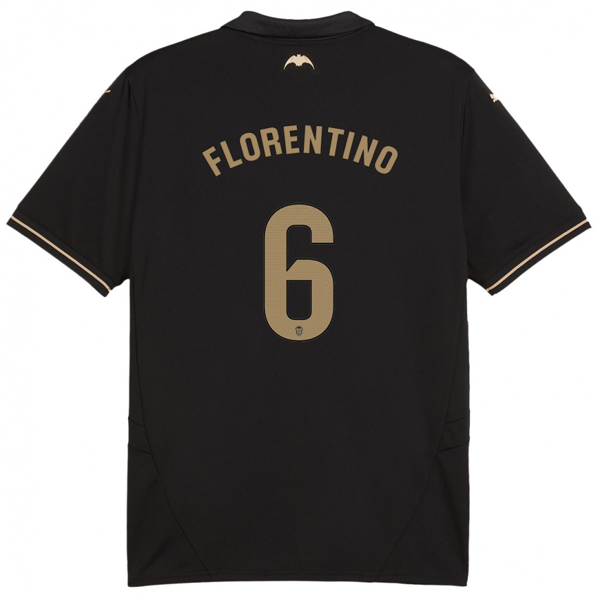 Herren Claudia Florentino #6 Schwarz Auswärtstrikot Trikot 2024/25 T-Shirt