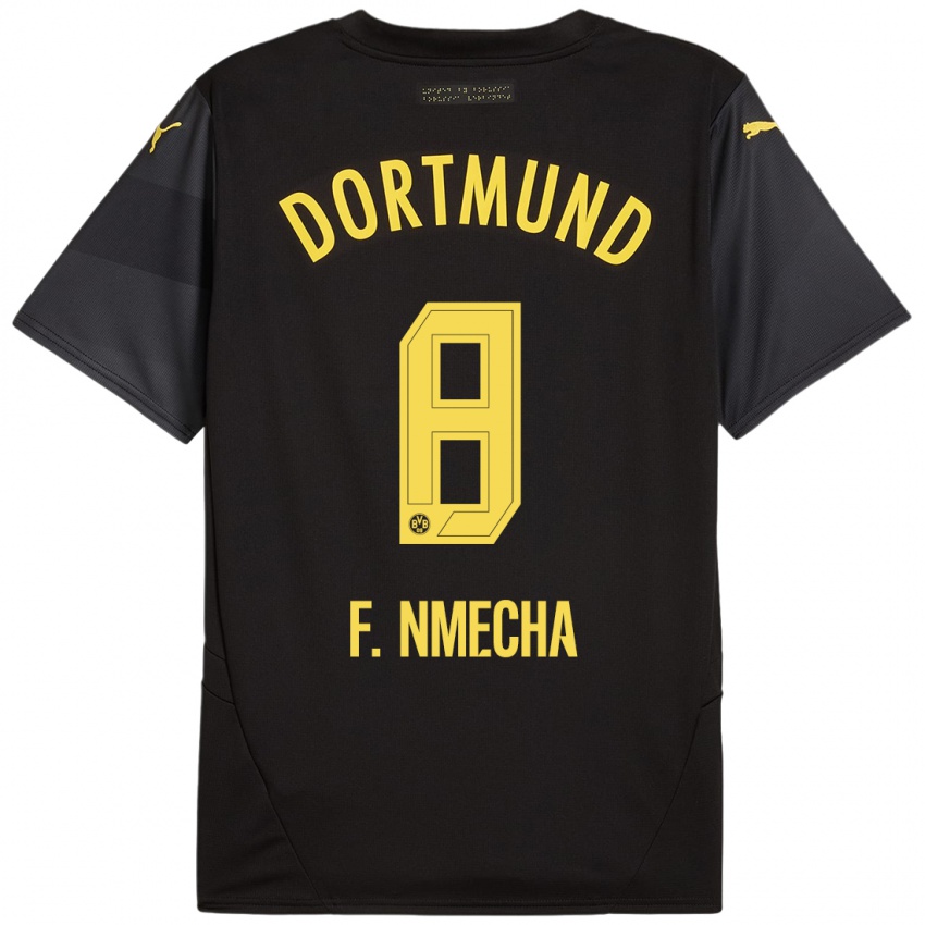 Herren Felix Nmecha #8 Schwarz Gelb Auswärtstrikot Trikot 2024/25 T-Shirt